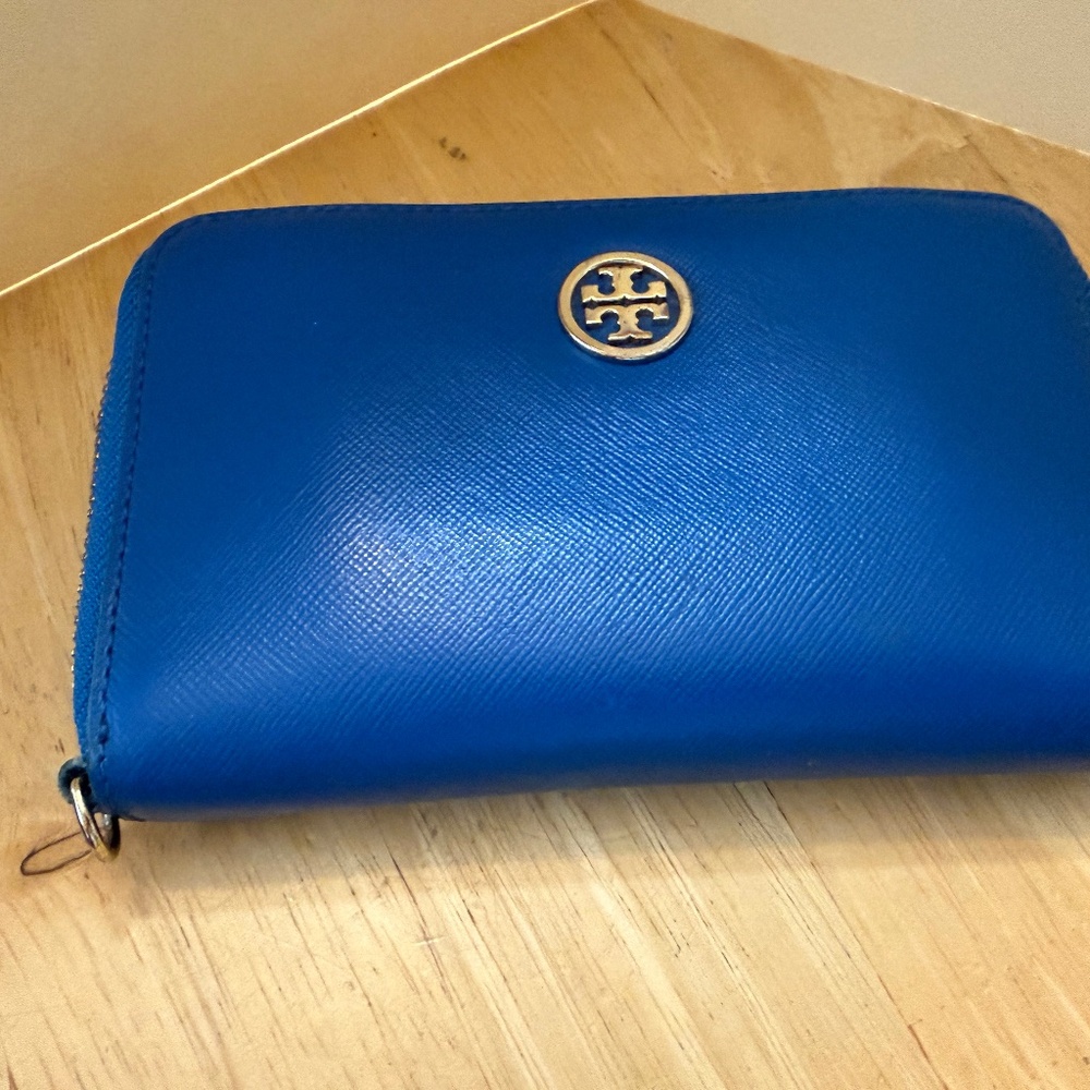 Tory Burch Blue Leather Wallet